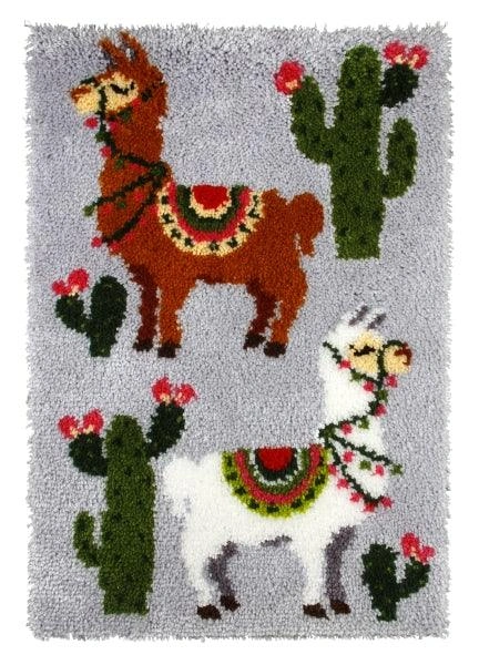 Cozy Alpaca Dreams: Latch Hook Rug Kit for Your Home Sweet Home